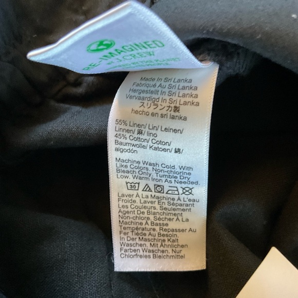 J.Crew Linen-cotton blend sailor pant Black Size 2 NWT Capsule Wardrobe Staple - Picture 11 of 11